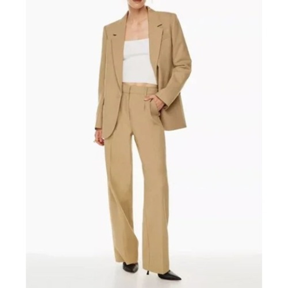 Aritzia Wilfred THE EFFORTLESS PANT Heather Saville Suiting Size 2